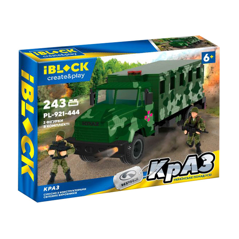Конструктор iBlock Create &amp; Play КрАЗ, 243 деталі, від 6 років (PL-921-444)